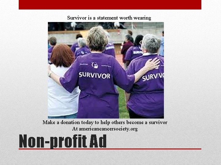 Survivor is a statement worth wearing Make a donation today to help others become