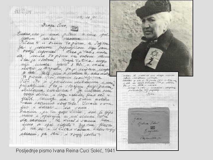 Posljednje pismo Ivana Reina Cuci Sokić, 1941 