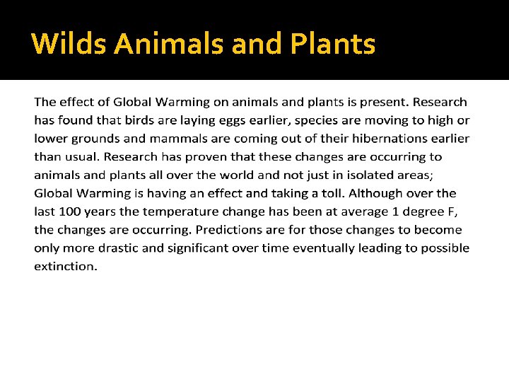 Wilds Animals and Plants 