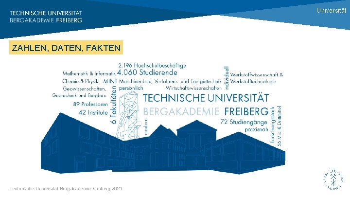 Universität ZAHLEN, DATEN, FAKTEN Technische Universität Bergakademie Freiberg 2021 