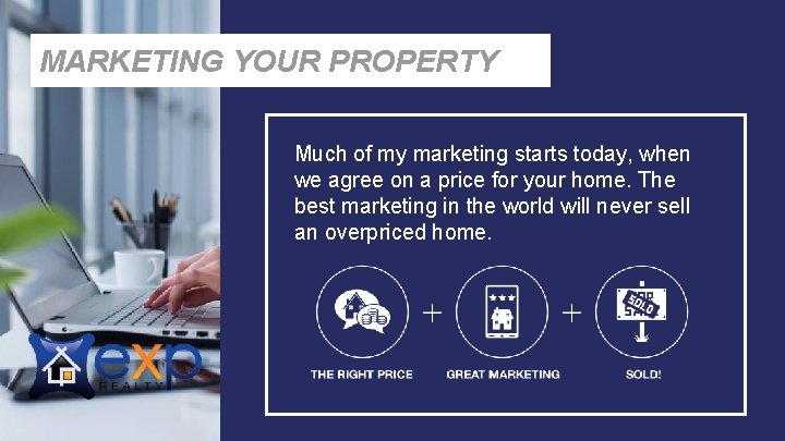 MARKETING YOUR PROPERTY Much of my marketing starts today, when we agree on a