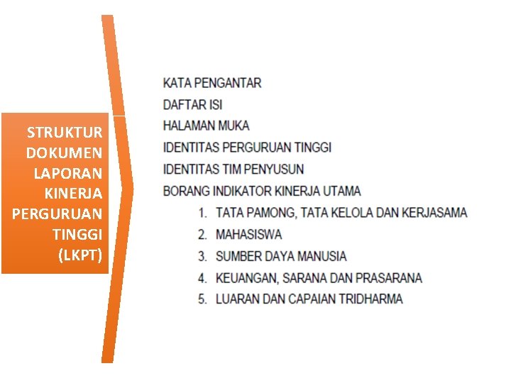 STRUKTUR DOKUMEN LAPORAN KINERJA PERGURUAN TINGGI (LKPT) 