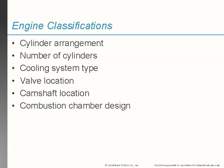 Chapter 12 Engine Design Classifications Objectives After studying
