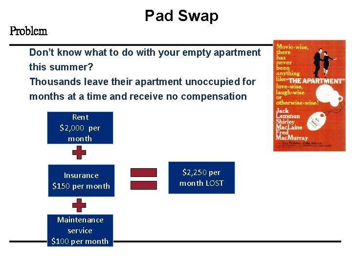 Pad Swap Problem Don’t know what to do with your empty apartment this summer?