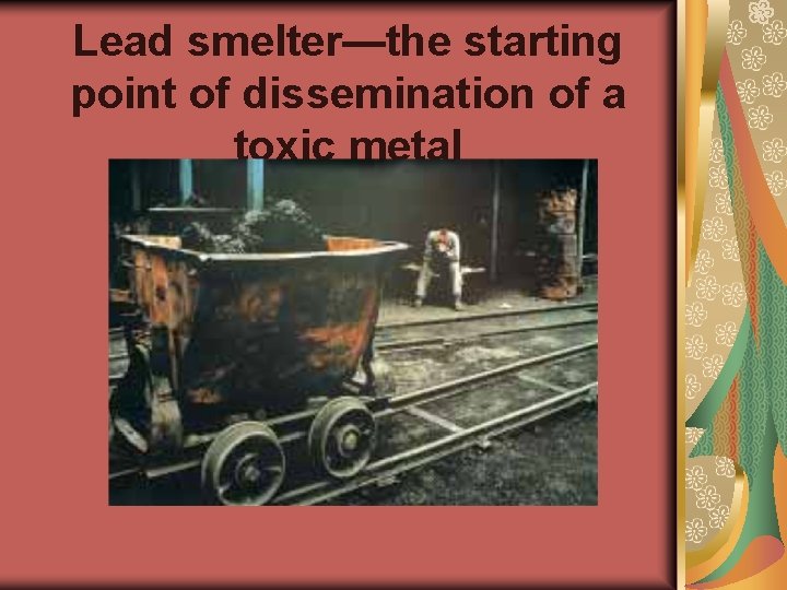 Lead smelter—the starting point of dissemination of a toxic metal 