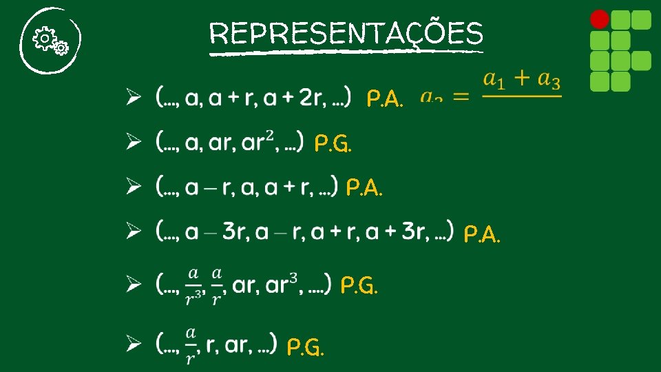 REPRESENTAÇÕES P. A. P. G. 