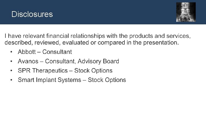Disclosures 