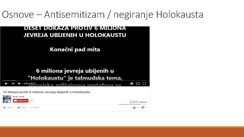 Osnove – Antisemitizam / negiranje Holokausta 