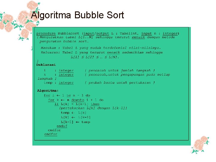 Algoritma Bubble Sort 