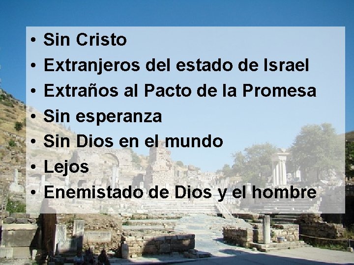  • • Sin Cristo Extranjeros del estado de Israel Extraños al Pacto de