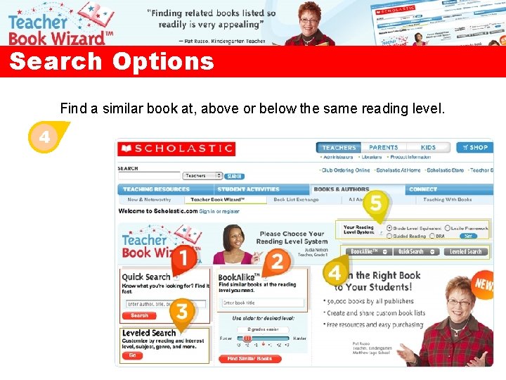 Search Options Find a similar book at, above or below the same reading level.