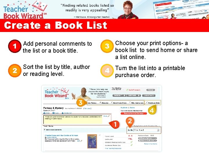 Create a Book List 1 Add personal comments to the list or a book