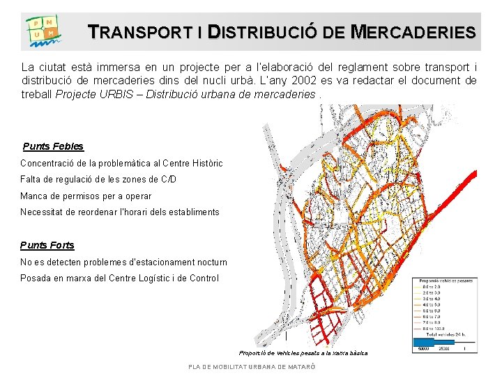 TRANSPORT I DISTRIBUCIÓ DE MERCADERIES La ciutat està immersa en un projecte per a
