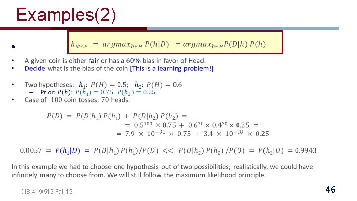 Examples(2) • CIS 419/519 Fall’ 19 46 