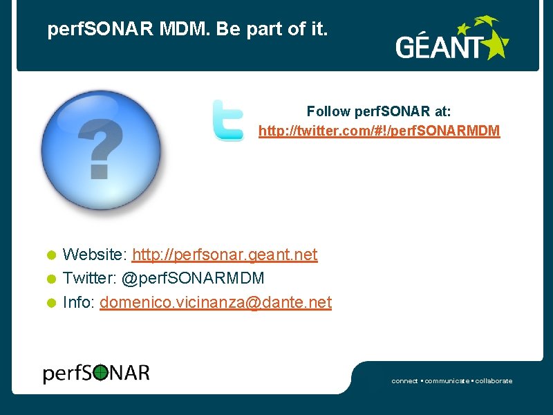 perf. SONAR MDM. Be part of it. Follow perf. SONAR at: http: //twitter. com/#!/perf.