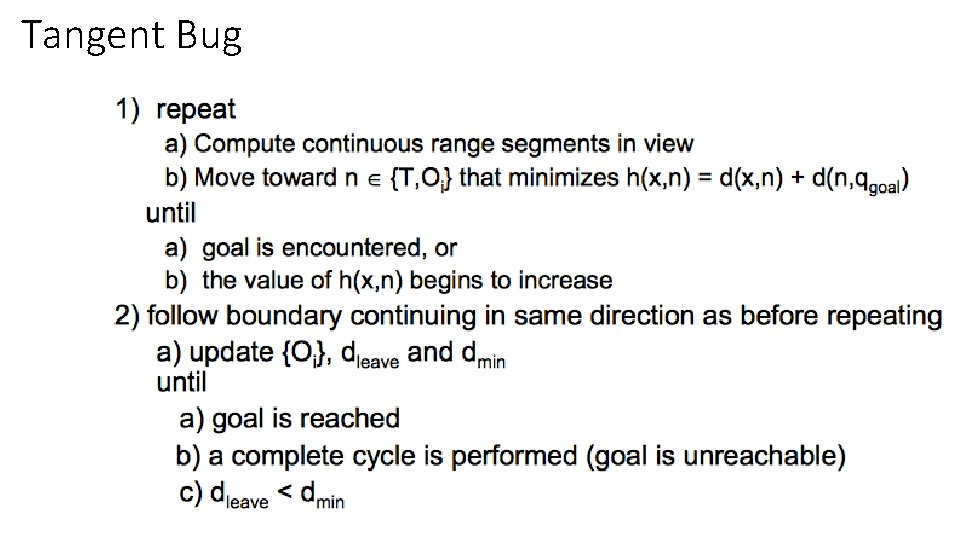 Tangent Bug 