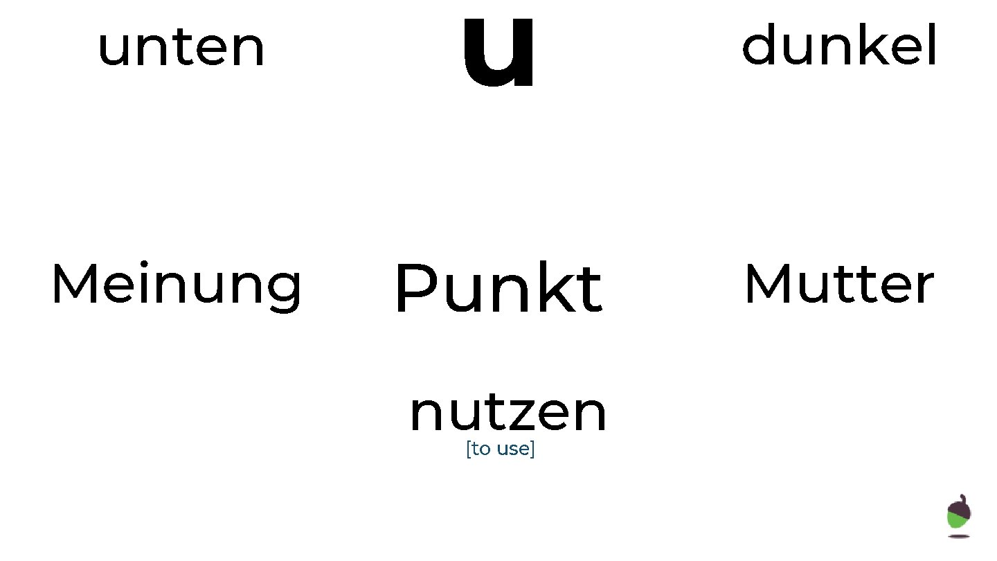 unten u dunkel Meinung Punkt Mutter nutzen [to use] Rachel Hawkes 