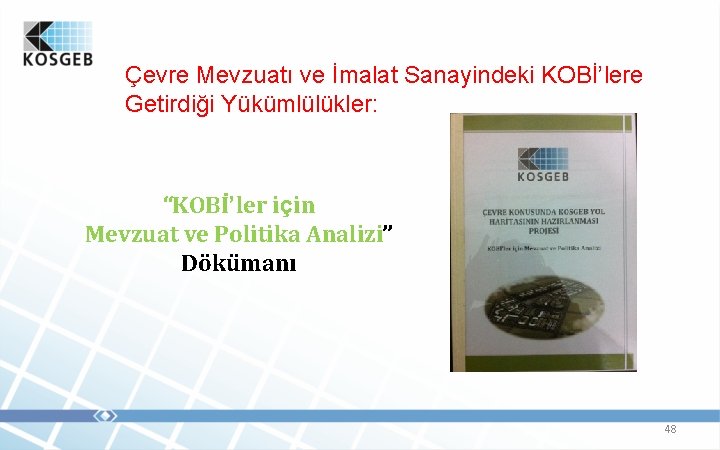 Çevre Mevzuatı ve İmalat Sanayindeki KOBİ’lere Getirdiği Yükümlülükler: “KOBİ’ler için Mevzuat ve Politika Analizi”