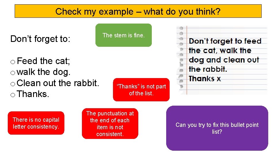 Check my example – what do you think? The stem is fine. Don’t forget