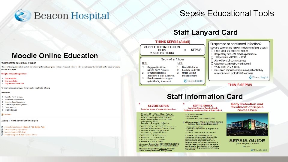 Sepsis Educational Tools Staff Lanyard Card Moodle Online Education Staff Information Card 