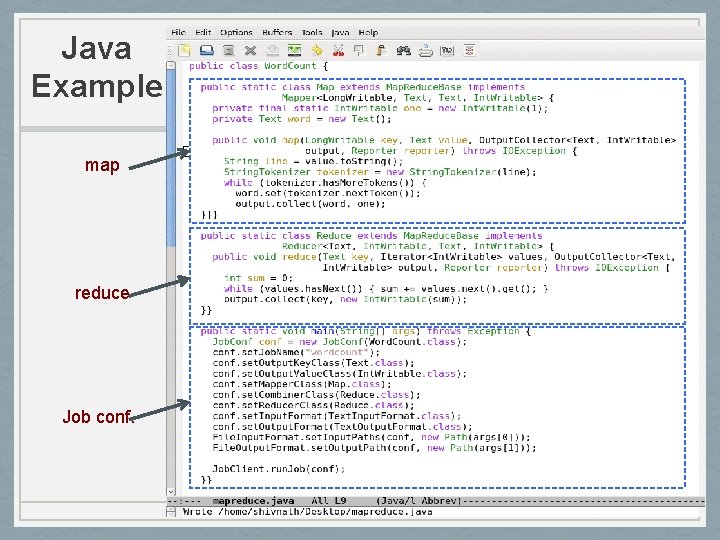 Java Example map reduce Job conf. 6 