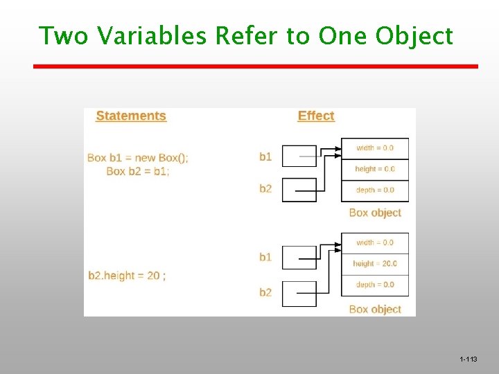 Two Variables Refer to One Object 1 -113 
