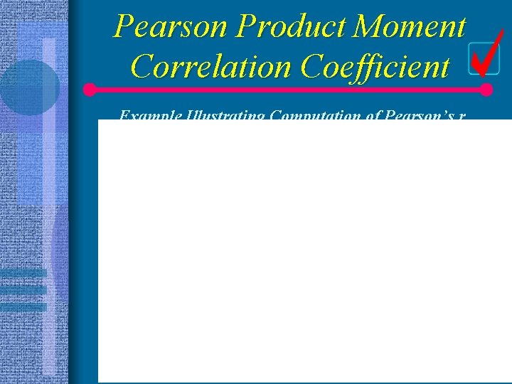 Pearson Product Moment Correlation Coefficient Example Illustrating Computation of Pearson’s r 