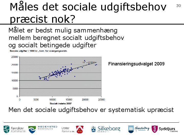 Måles det sociale udgiftsbehov præcist nok? Målet er bedst mulig sammenhæng mellem beregnet socialt