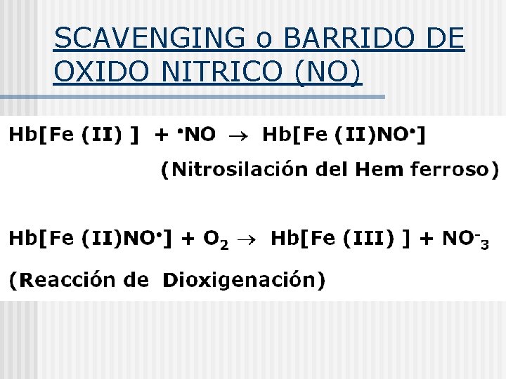 SCAVENGING o BARRIDO DE OXIDO NITRICO (NO) 