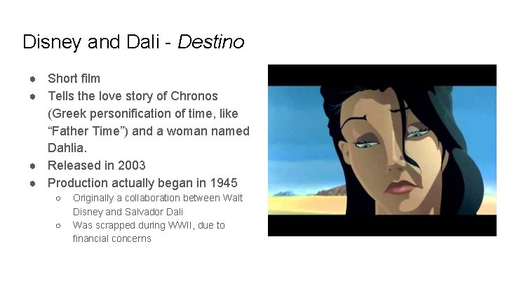 Disney and Dali - Destino ● Short film ● Tells the love story of