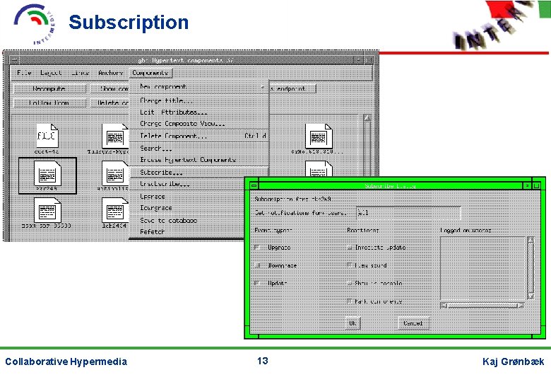 Subscription Collaborative Hypermedia 13 Kaj Grønbæk 