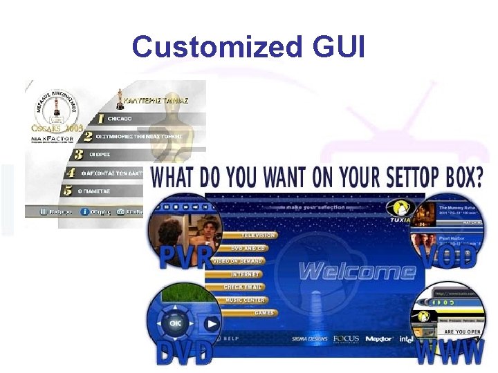 Customized GUI 