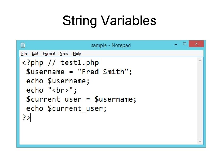 String Variables 