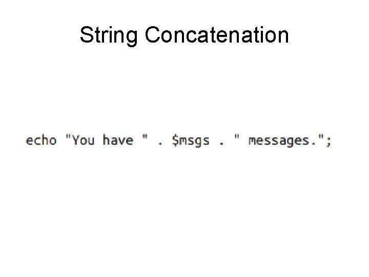 String Concatenation 