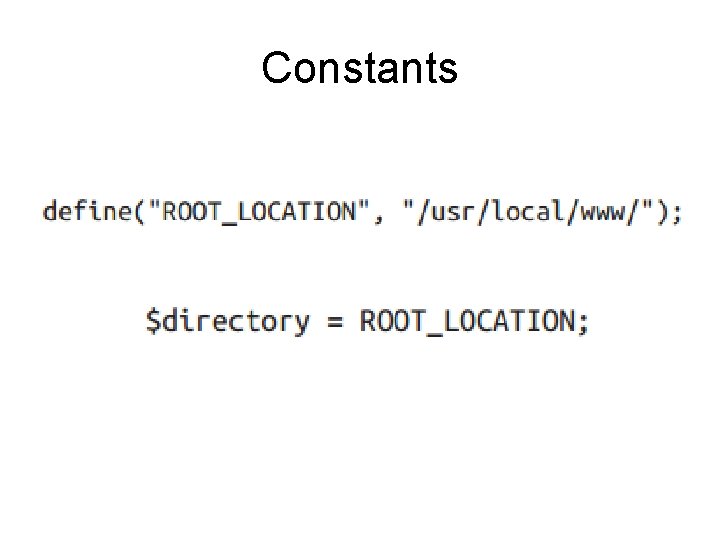 Constants 