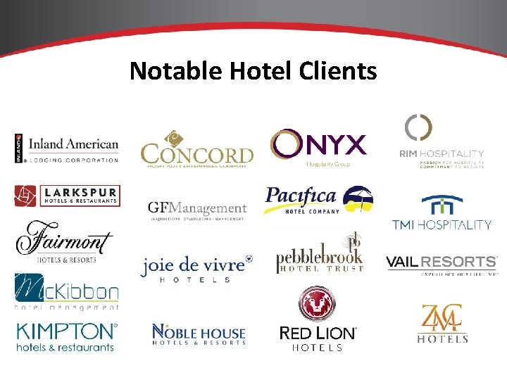 Notable Hotel Clients 