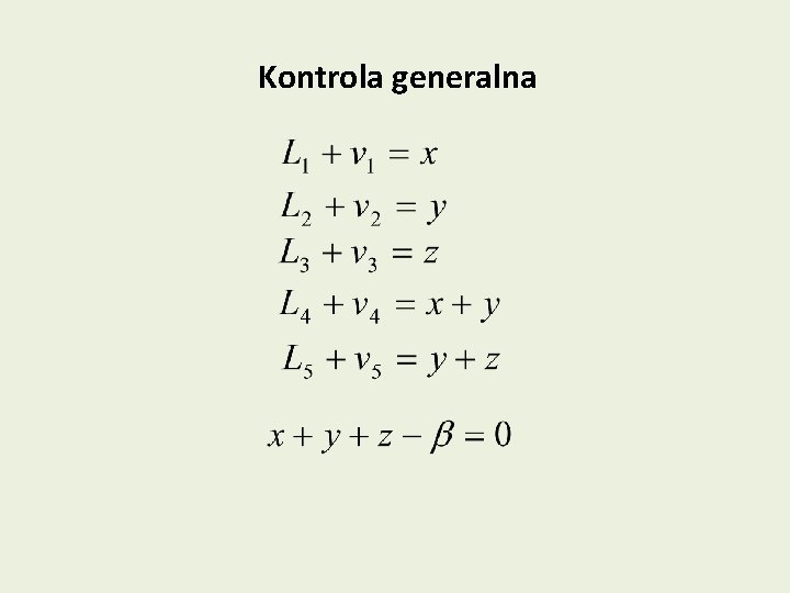 Kontrola generalna 