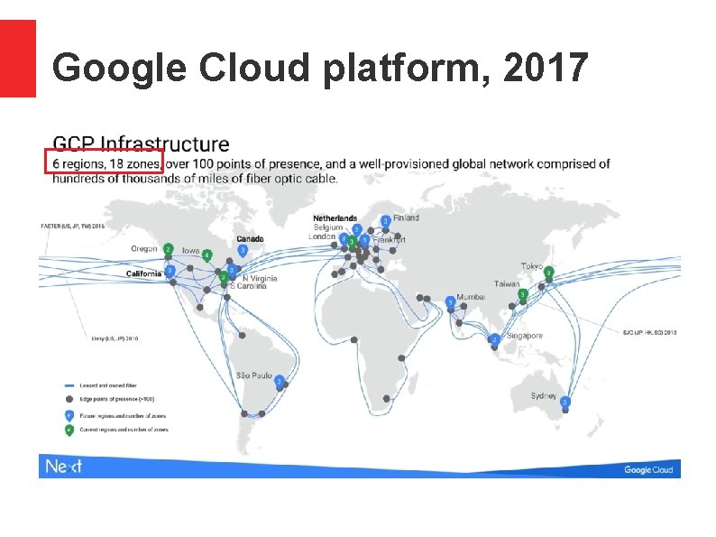 Google Cloud platform, 2017 
