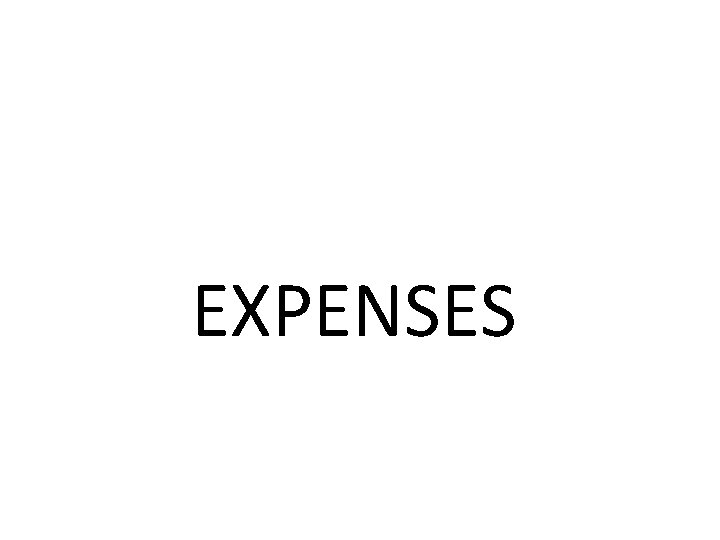 EXPENSES 