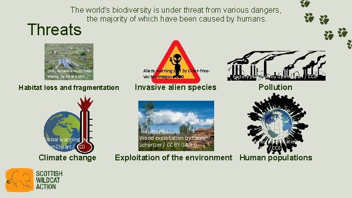 The world's biodiversity is under threat from various dangers, the majority of which have
