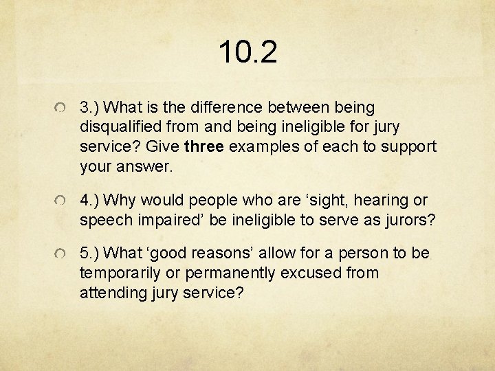 10. 2 3. ) What is the difference between being disqualified from and being