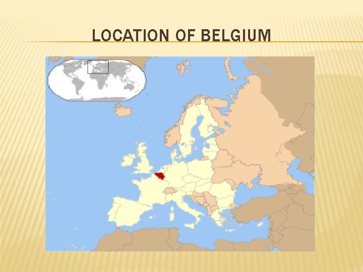 LOCATION OF BELGIUM 