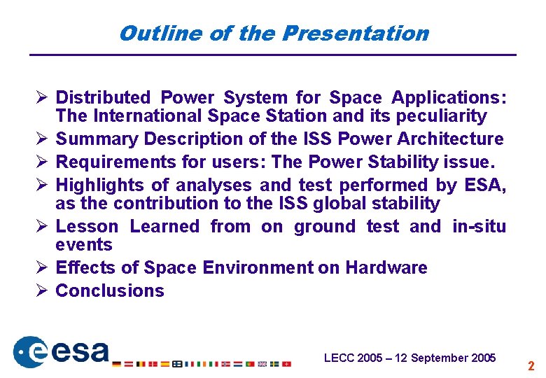 Distributed Power System for Large Orbital Infrastructures Architecture