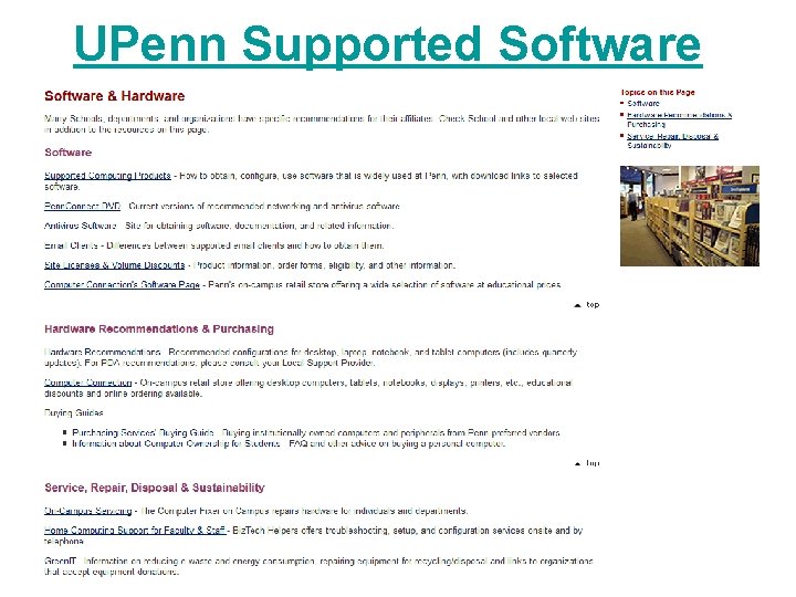 UPenn Supported Software 