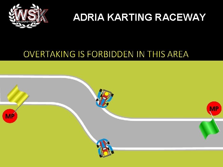 ADRIA KARTING RACEWAY OVERTAKING IS FORBIDDEN IN THIS AREA 