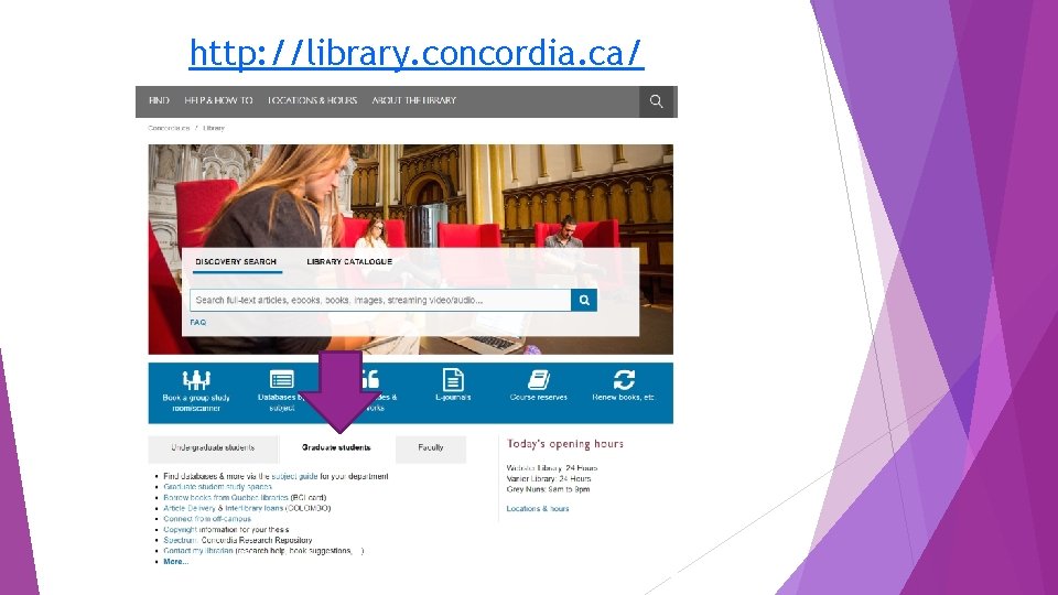 http: //library. concordia. ca/ 