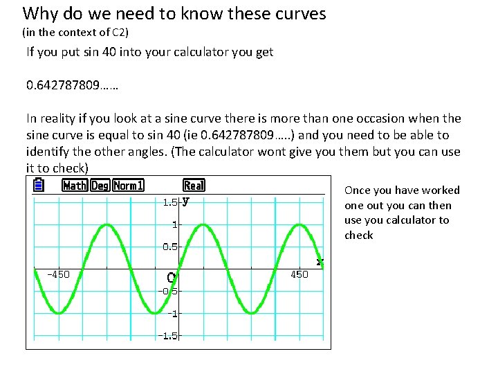 Why do we need to know these curves (in the context of C 2)