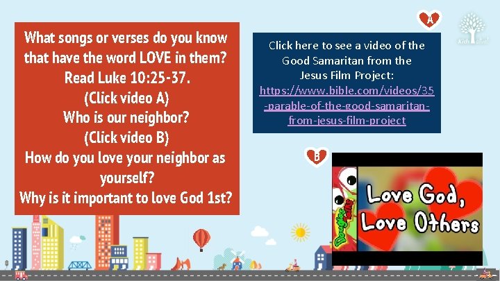 What songs or verses do you know that have the word LOVE in them?