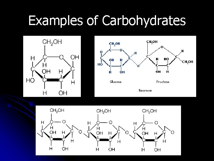 Examples of Carbohydrates 