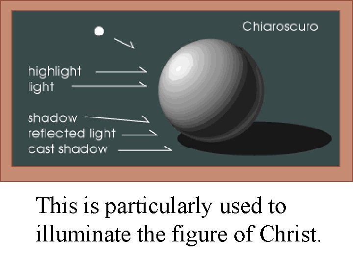 This is particularly used to illuminate the figure of Christ. 